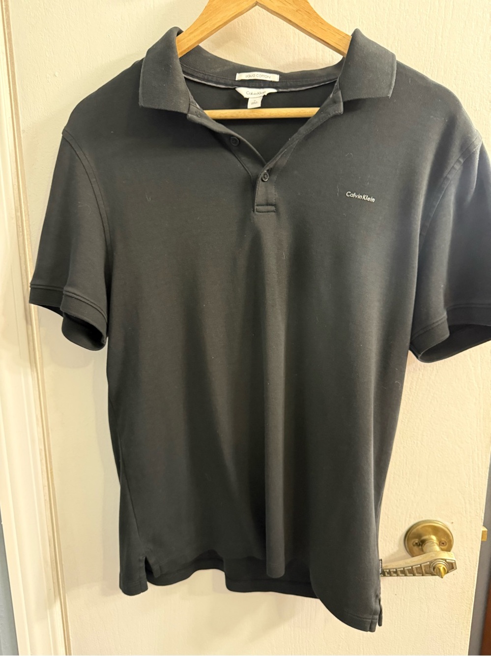 Calvin Klein Men’s Black Polo with Subtle Logo